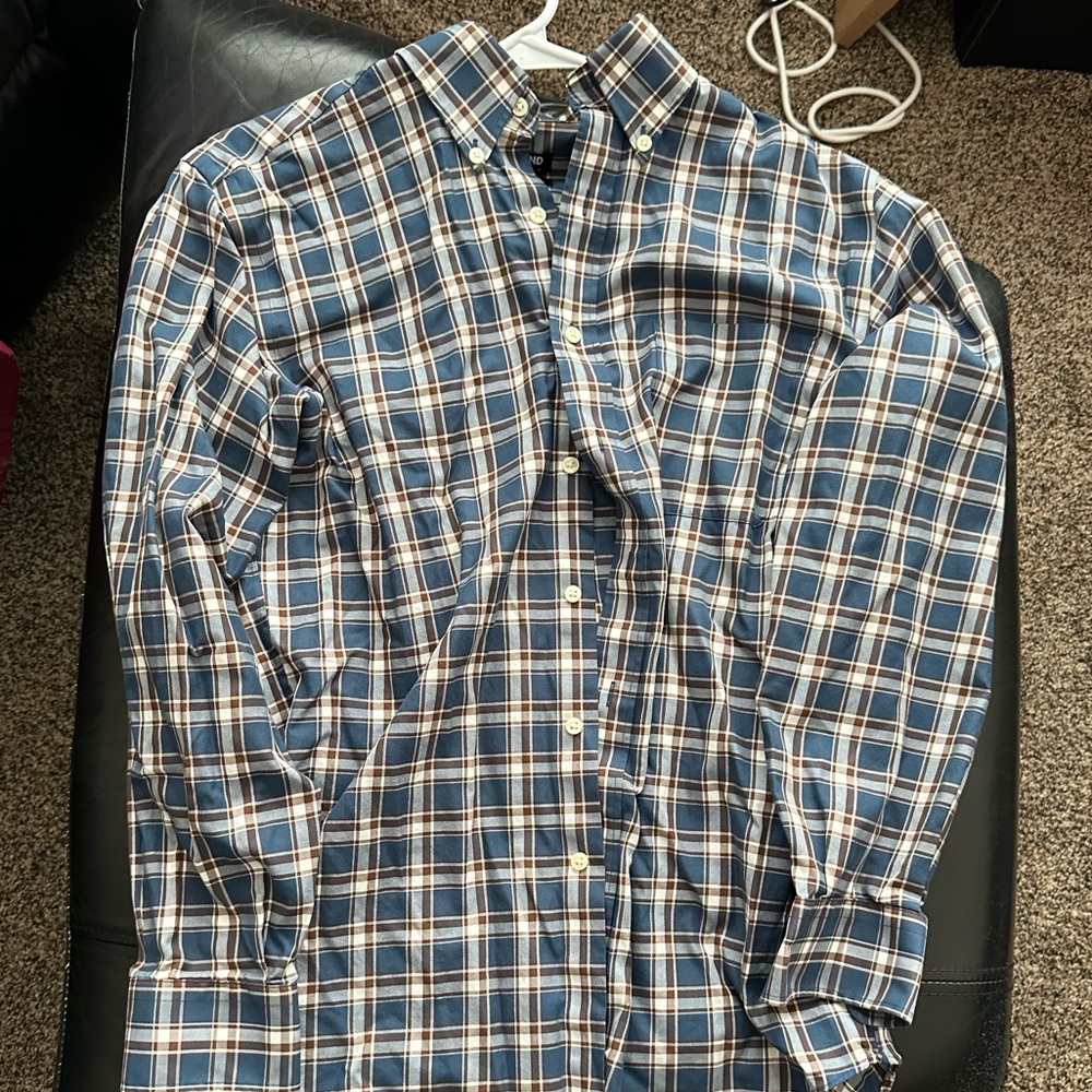 blue & brown flannel